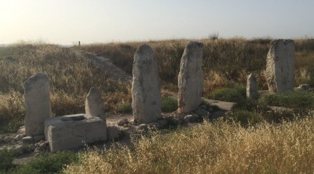 An up close view of some of the stones at the "Gezer High Place." [Courtesy of Taman Turbinton]